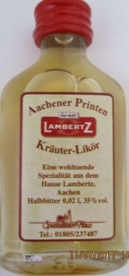 Lambertz Printen - Kräuter Likör 0,02 l, 35% vol.