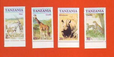 Wildtiere aus Afrika xx(Nashorn, Giraffe, Gepard, Oryx)