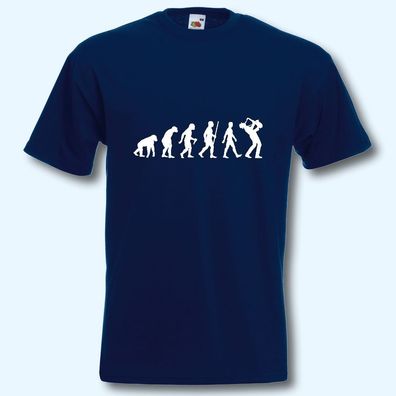 T-Shirt, Fun-Shirt, Evolution Saxophon, Musik, Musiker, Saxophonist, S-XXXL
