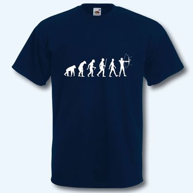 T-Shirt, Fun-Shirt, Evolution Bogenschütze, Bogenschießen, S-XXXL