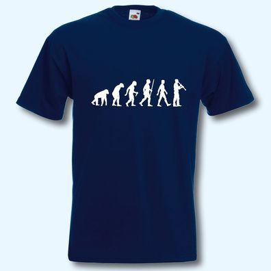 Herren T-Shirt, Evolution Klarinettist, Klarinette, Musik, Musiker, S-XXXL
