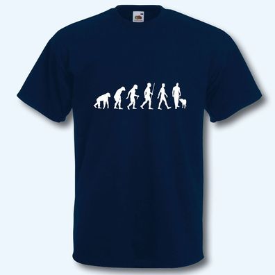 T-Shirt, Fun-Shirt, Evolution Gassi gehen, Hundetrainer, S-XXXL