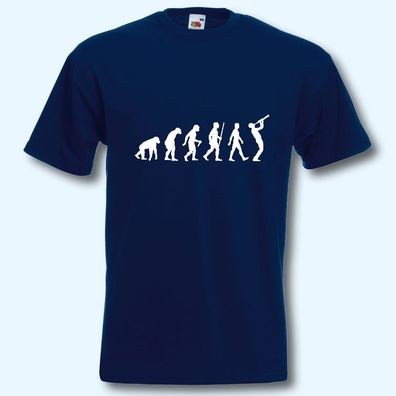 T-Shirt, Fun-Shirt, Evolution Klarinettist, Klarinette, Musik, Musiker, S-XXXL