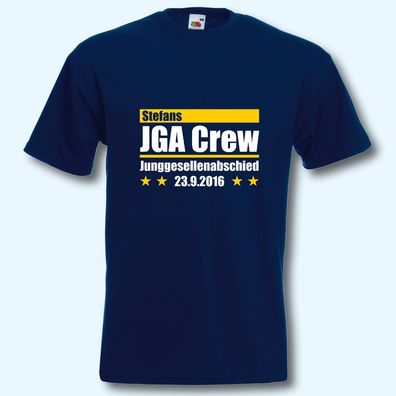 T-Shirt, Fun-Shirt, JGA Crew, div. Farben, JGA, Junggesellenabschied