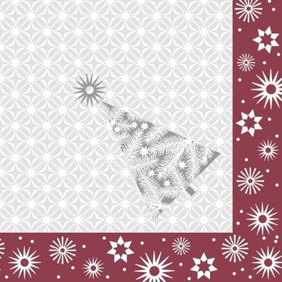 Weihnachts-Serviette "Starry Sky" - 40 x 40 cm - 3-lagig - 1/4-falz - 20 Stück/ Paket