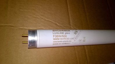 Sylvania LuxLine plus F36w/830 Warm White de Luxe Made in Germany CE 120 121 121,4 cm