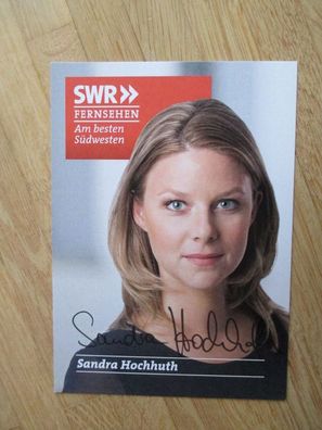 SWR Fernsehmoderatorin Sandra Hochhuth - handsigniertes Autogramm!!!