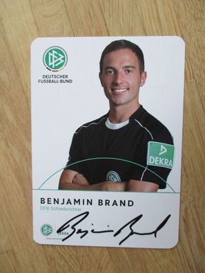 DFB Bundesligaschiedsrichter Benjamin Brand - handsigniertes Autogramm!!!
