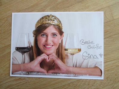 Rheinhessische Weinprinzessin 2017/2018 Sina Hassel - handsigniertes Autogramm!!!