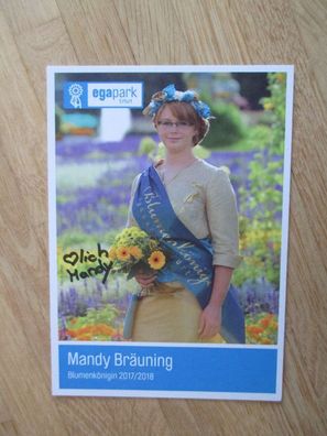 Blumenkönigin 2017/2018 Mandy Bräuning - handsigniertes Autogramm!!!