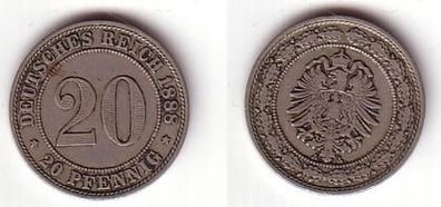 20 Pfennig Nickel Münze Kaiserreich 1888 A