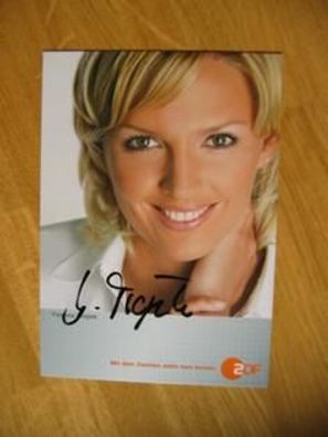 ZDF Fernsehmoderatorin Yvonne Trojek - handsigniertes Autogramm!!!