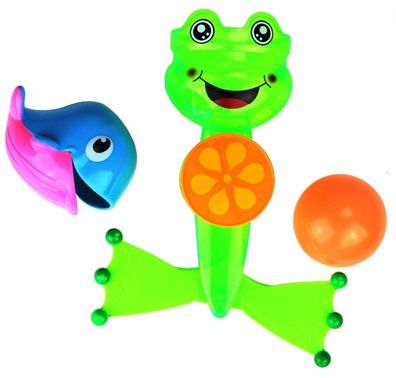 Badespielzeug für die Badewanne mit Ball Wal & Wasserrad Saugnapf Spielzeug