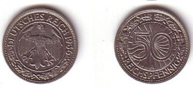 50 Pfennig Nickel Münze Weimarer Republik 1936 A