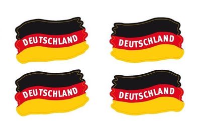 Colourface - "Deutschland-Flagge" - 4 Sticker/ Bogen