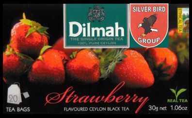100 Teebeutel DILMAH Strawberry Flavoured Black FUN TEA Ceylon Erdbeer Tee Express