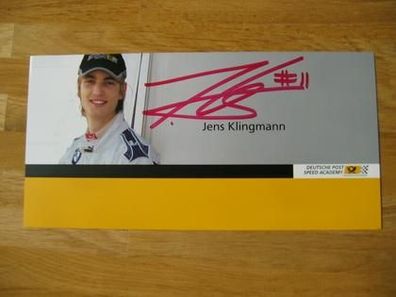 Rennfahrer Jens Klingmann - handsigniertes Autogramm!