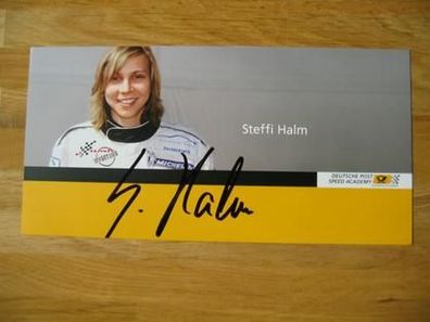 Rennfahrerin Steffi Halm - handsigniertes Autogramm!