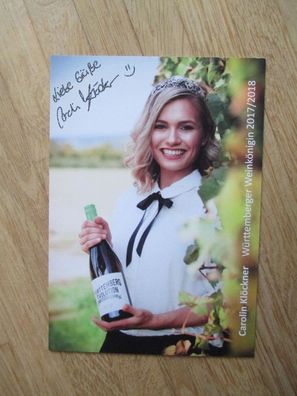 Württemberger Weinkönigin 2017/2018 Carolin Klöckner - handsigniertes Autogramm!!!