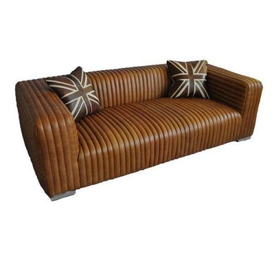 Echtleder Vintage 2,5 Sitzer Ledersofa Designsofa Lamberton Zweisitzer Sofa