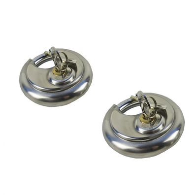 2 x Schloss / Vorhängeschloß Ø 70mm mit je 2 Schlüsseln gleichschließend