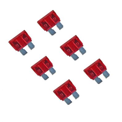 Flachsicherungen Standard 10A rot 6 Stück im Blister