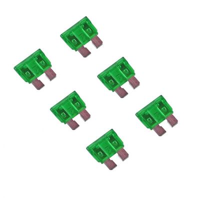 Flachsicherungen Standard 30A grün 6 Stück im Blister