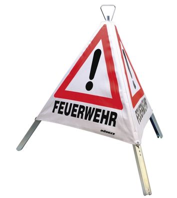 Faltsignal Feuerwehr Unfall 70/90cm Verkehrsunfall Absicherung Warndreieck