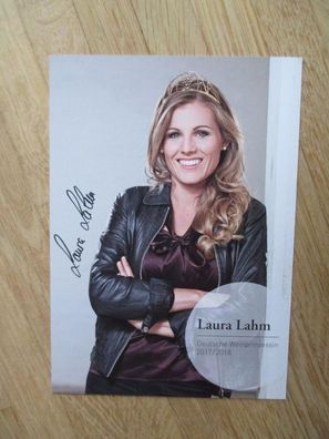 Deutsche Weinprinzessin 2017/2018 Laura Lahm - handsigniertes Autogramm!!!