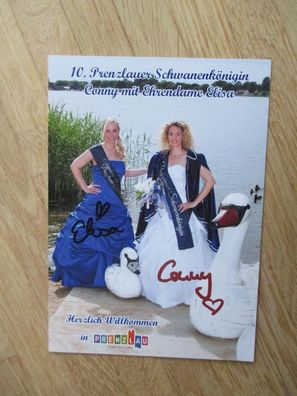 10. Prenzlauer Schwanenkönigin Conny & Ehrendame Elisa - handsignierte Autogramme!!!