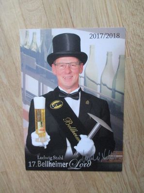 17. Bellheimer Lord 2017/2018 Ludwig Stahl - handsigniertes Autogramm!!!