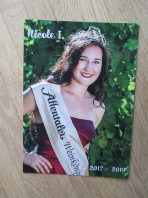 Affentaler Weinkönigin 2017-2019 Nicole I. - handsigniertes Autogramm!!!