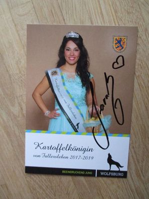 Kartoffelkönigin von Fallersleben 2017-2019 Sarah - handsigniertes Autogramm!!!