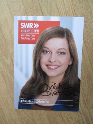 SWR Fernsehmoderatorin Christina Dietrich - handsigniertes Autogramm!!!