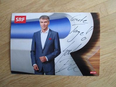 SRF Fernsehmoderator Sandro Brotz - handsigniertes Autogramm!!!