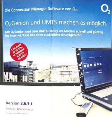 O2 Connection Manager Handy Software CD-ROM Version 3.6.3.1