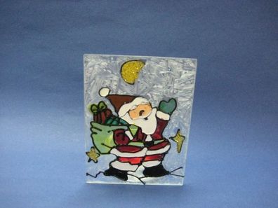 Teelichthalter - Weihnachtsmann - Glashalter