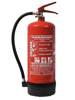 6 Liter Schaum Dauerdruck Löscher Feuerlöscher Brandklasse A/ B 27A = 9LE