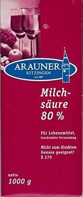 Milchsäure 80 % Arauner Kitzinger - Grosspackung - 1 Kilo von Kitzinger