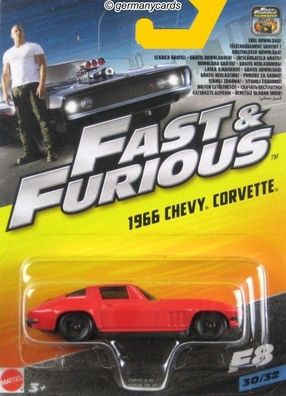 Spielzeugauto Mattel* 1966 Chevrolet Corvette Fast & Furious 8 1:55 NEU OVP
