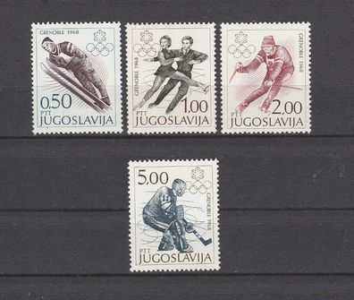 Jugo 1968 1262-65 (Olympiade Greenoble) xx postfrisch