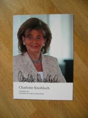 Zentralrat der Juden - Charlotte Knobloch - handsigniertes Autogramm!!!