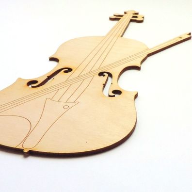 Geige aus Holz 30 cm 1Stück Musikinstrument Geschenk Musik Musiker (Gr. 30cm)