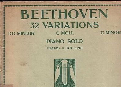 Beethoven 32 Variationen C Moll Piano 1929