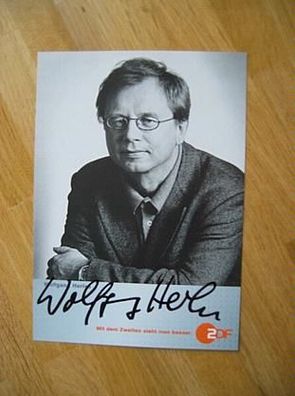 ZDF Fernsehmoderator Wolfgang Herles - handsigniertes Autogramm!!!