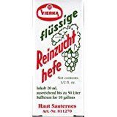 Vierka flüssige Reinzuchthefe " Haut Sauternes", 20 ml