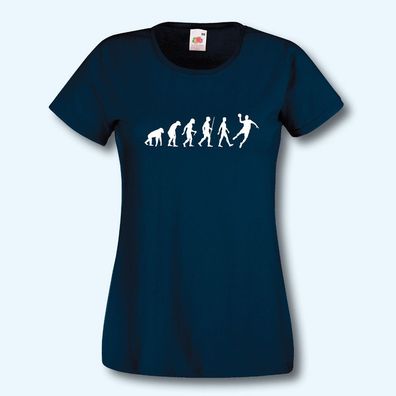 Damen T-Shirt, Fun-Shirt, Evolution Handball, Ballsport, Mannschaft, Sport