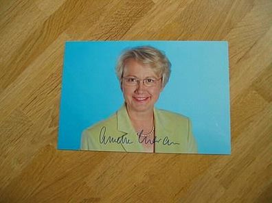 Bundesministerin Dr. Annette Schavan - handsigniertes Autogramm!!!