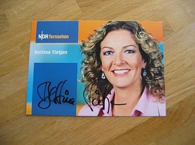 NDR Fernsehmoderatorin Bettina Tietjen - handsigniertes Autogramm!!!