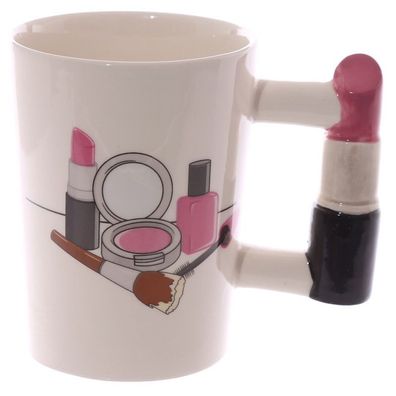 Kaffeebecher Lippenstift Tasse Becher Kaffeetasse Henkeltasse NEU
